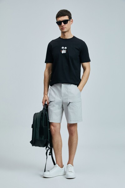 Zany Modern Grafik T- Shirt Siyah - LUFIAN (1)