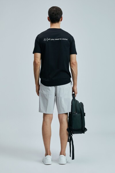Zany Modern Grafik T- Shirt Siyah - 6
