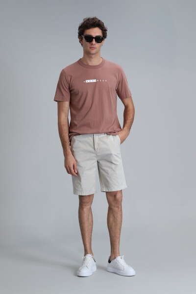 Zegler Spor Erkek Chino Şort Slim Fit Bej - LUFIAN