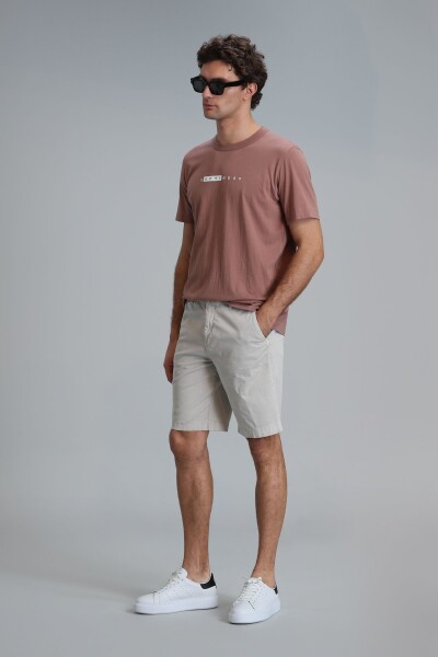 Zegler Spor Erkek Chino Şort Slim Fit Bej - LUFIAN (1)