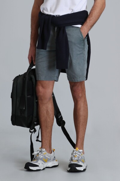 Zegler Spor Erkek Chino Şort Slim Fit Yeşil - LUFIAN (1)