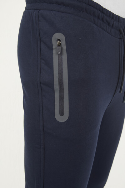 Zipper Pocket Slim Fit Sweatpants - Thumbnail