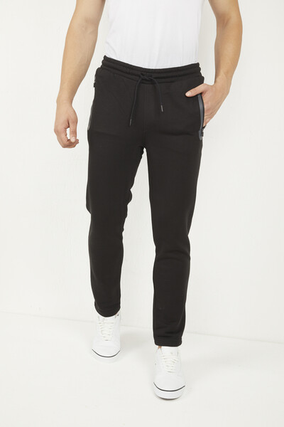 VOLTAJ - Zipper Pocket Slim Fit Sweatpants